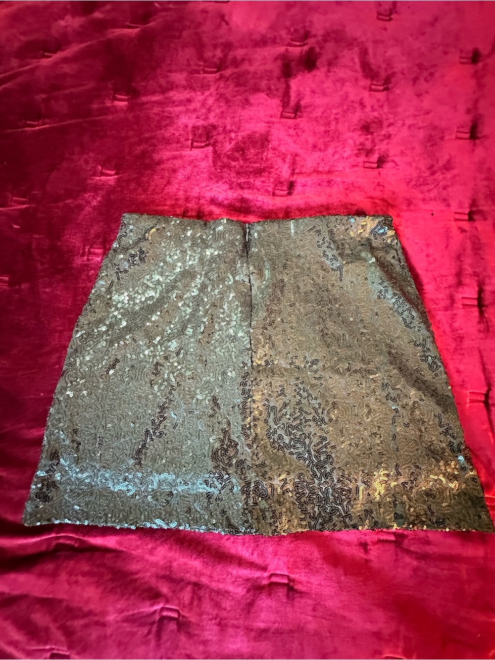 Women's green Sequin Mini Skirt